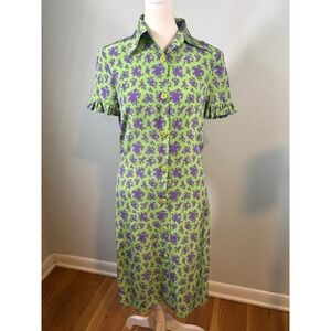 Oliver by Valentino 1997 Vtg Floral Dress IT 42 Made in Italy Archival